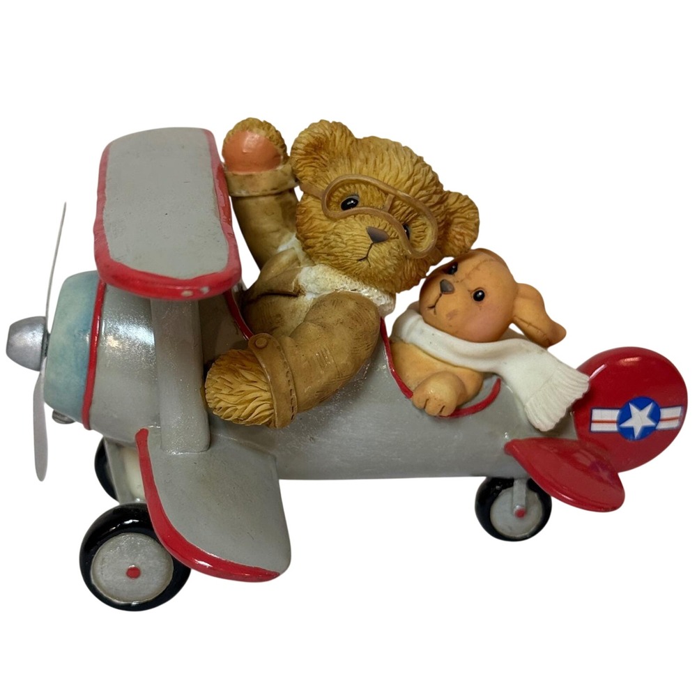 Enesco Cherished Teddies Warren Airplane Figurine 789828 Bear Bunny Pilot 2000